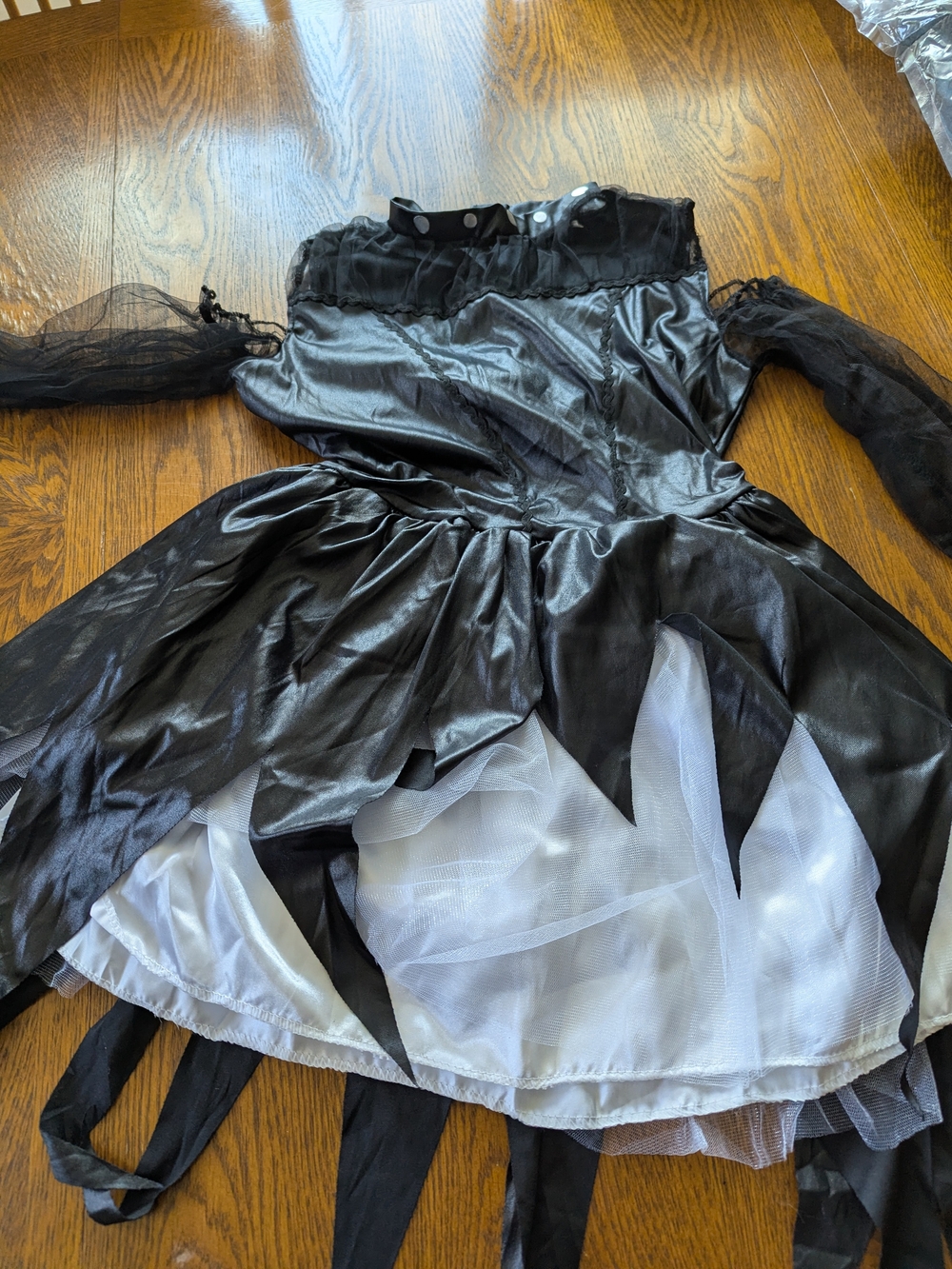 Kids Black And White Fallen Angel Costume